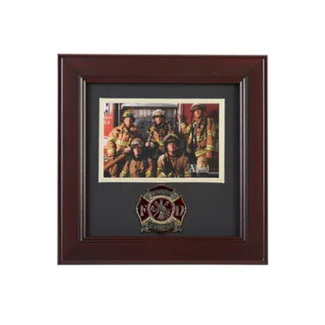 Firefighter Medallion 4-Inch by 6-Inch Landscape Picture Frame - The Military Gift Store