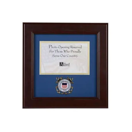 U.S. Coast Guard Medallion 4-Inch by 6-Inch Landscape Picture Frame - The Military Gift Store