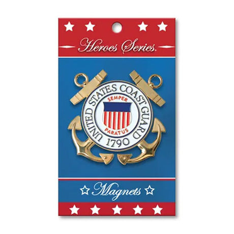Flags Connections - Heroes Series Coast Guard Medallion Small Magnet - 2.25 Inches.