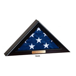 Flag Display Case for 4x6 flag - Black Finish. - The Military Gift Store