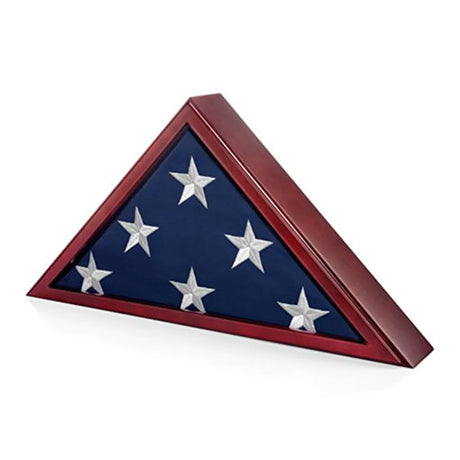 Memorial Flag Display Case for Burial and Presentation Flags Display, 5x9 Feet - Mahogany Color., Memorial Flag Display Case for Burial and Presentation Flags Display, The Military Gift Store, Memorial Flag Display Case