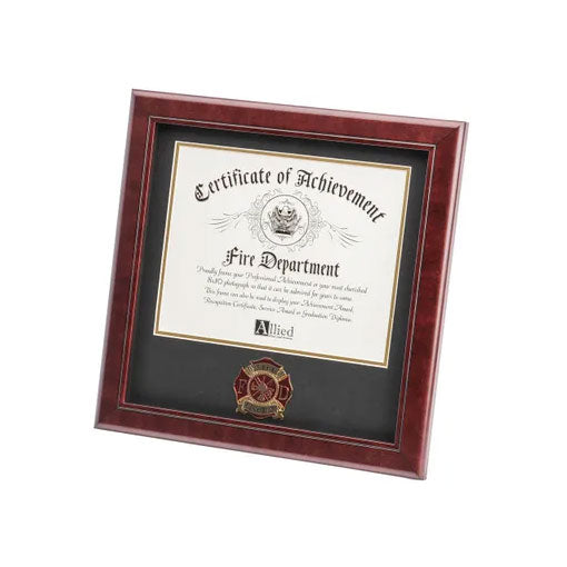 Firefighter Medallion 8-Inch by 10-Inch Certificate Frame - The Military Gift Store