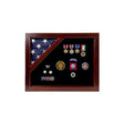American Corner flag and medal display case, Fit 5 x 9.5 Casket Flag. - The Military Gift Store