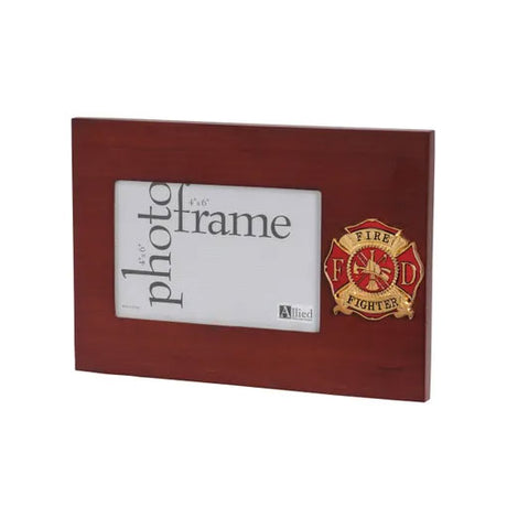 Firefighter Medallion 4-Inch by 6-Inch Desktop Picture Frame - The Military Gift Store