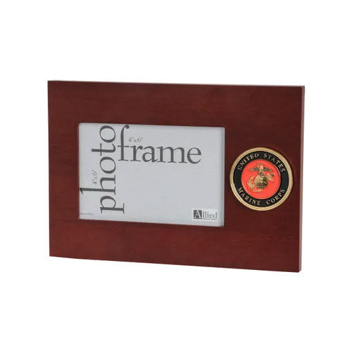 U.S. Marine Corps Medallion 4-Inch by 6-Inch Desktop Picture Frame - The Military Gift Store