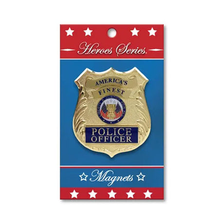 Flags Connections - Heroes Series Police Medallion Large Magnet - 3.75 Inches.