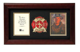 Flag Connections US Firefighter Medallion Double Picture Frame - Two 4 x 6 Photo Openings, US Firefighter Medallion Double Picture Frame, The Military Gift Store, Picture Frame