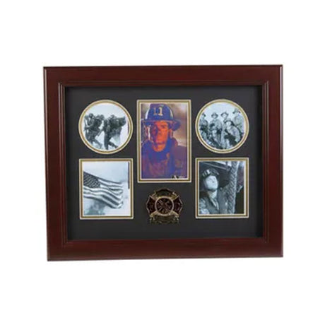 Firefighter Medallion 5 Picture Collage Frame - The Military Gift Store
