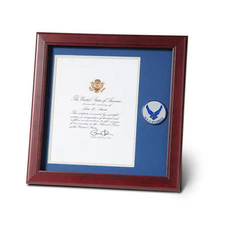 Aim High Air Force Medallion 8-Inch by 10-Inch Presidential Memorial Certificate Frame - The Military Gift Store