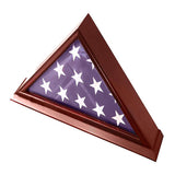 Flags Connections - 5x9 Small Base Burial/Funeral/Veteran Flag Elegant Display Case, Solid Wood, Cherry Finish., 5x9 Small Base Burial/Funeral/Veteran Flag Elegant Display Case., The Military Gift Store, Flag Elegant Display Case