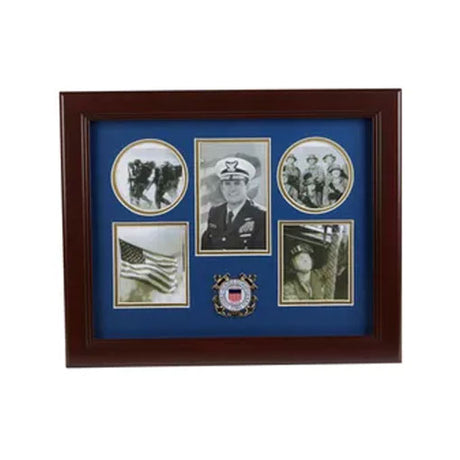 U.S. Coast Guard Medallion 5 Picture Collage Frame - The Military Gift Store