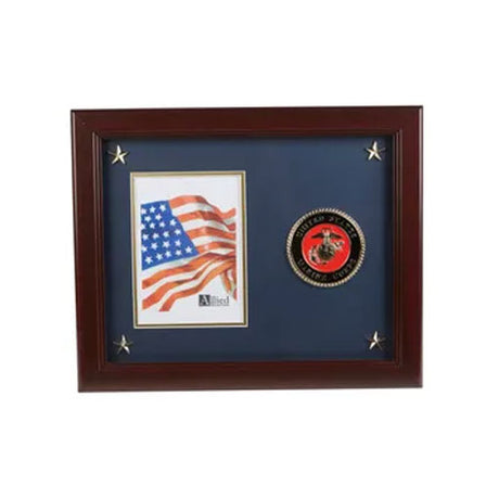 U.S. Marine Corps Medallion 5-Inch by 7-Inch Picture Frame with Stars - The Military Gift Store