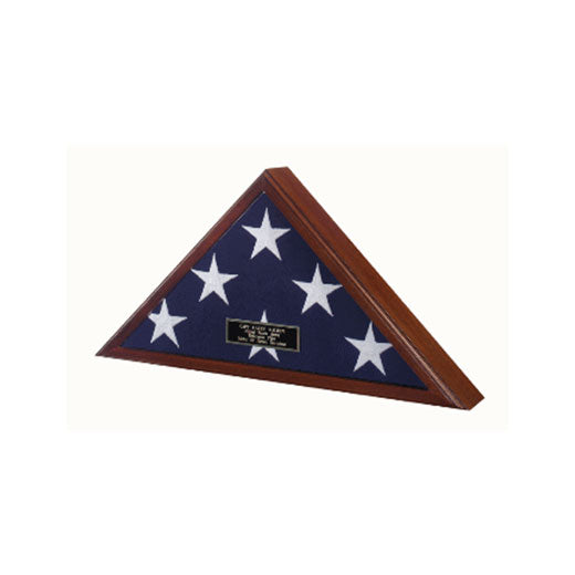 Best Seller Flag Display Case American Made, Large flag case - Oak or Walnut or Cherry or Gun Metal Finish Material. - The Military Gift Store