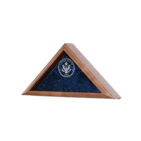 Veteran Flag Display Case- Large flag for 5ft x 9 ft flag - Walnut Material.