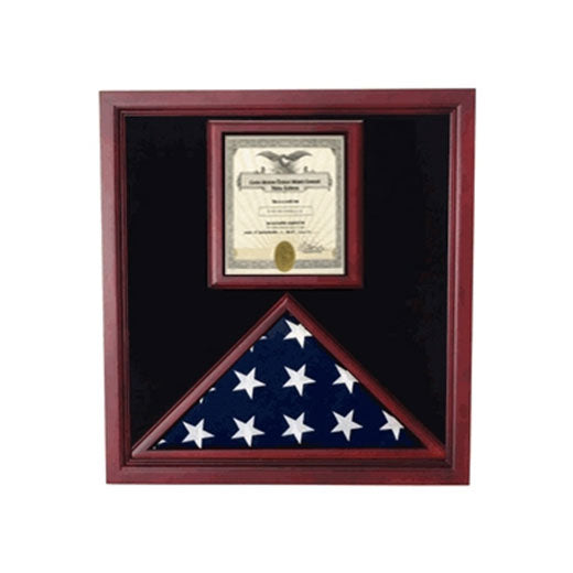 Award and flag display case display Case - Fit 3' x 5' Flag. - The Military Gift Store