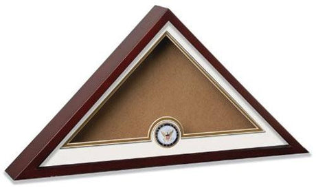 Flag Connections US Navy Internment American Burial Flag Display Case with Official Navy Medallion