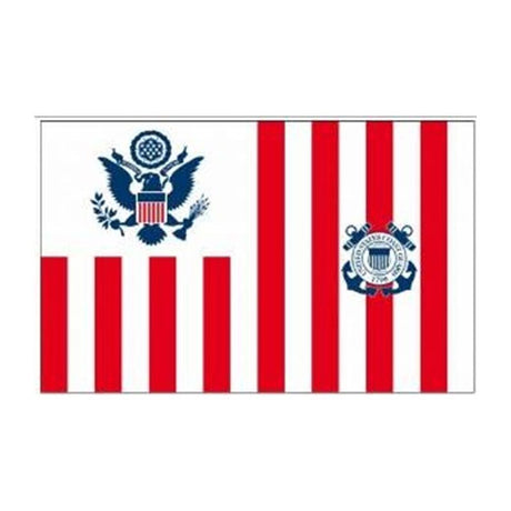 U.S. Coast Guard USCG Ensign, USCG Ensign Flag - Fit 3" x 5" flag. - The Military Gift Store
