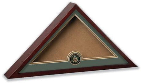 Flag Connections US Army Internment American Burial Flag Display Case with Official Army Medallion