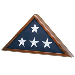Flag Case for American Veteran Burial Flag 5' x 9.5', Cherry Finish S