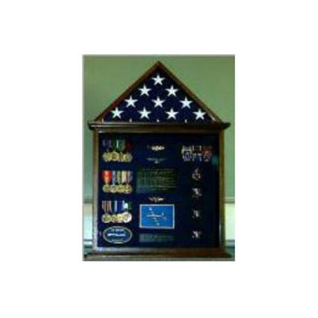 Flag Case, Flag and Badge display cases - flag hold up to 3' x 5' each. - The Military Gift Store