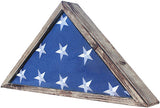 Rustic Flag Case - Military Flag Display Case for 9.5 x 5 American Veteran Burial Flag Folded - Flag Holder Shadow Box to Display Folded Flag. (Weathered Wood), Rustic Flag Case - Military Flag Display Case for 9.5 x 5, The Military Gift Store, Triangle flag display