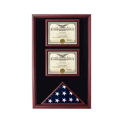 2 Documents Flag Display Cases - Fit 5" x 8" Flag. - The Military Gift Store