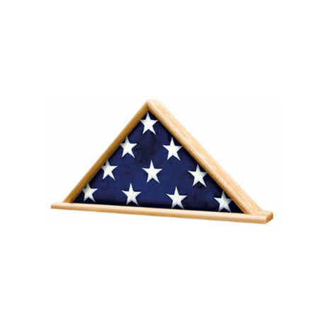 Ceremonial Flag Display Triangle - Walnut Material. - The Military Gift Store