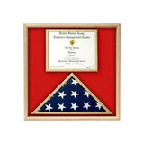 US Marine Corp Flag and Certificate Display Case/ award case - Walnut Material., US Marine Corp Flag and Certificate Display Case/ award case, The Military Gift Store, Flag and Certificate Case
