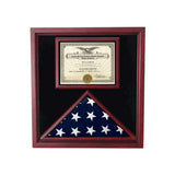 Flag and Document Display Case - Fit 4" x 6" flag., , The Military Gift Store, Flag and Document Display Case