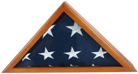 Flag Connections Officers Flag and Display Case, 5 by 9.5-Feet, Oak