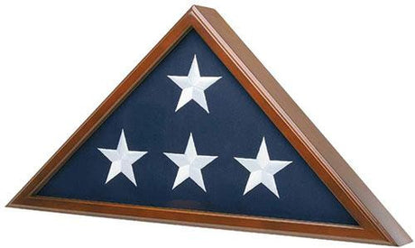 Flag Connections Flag Case for American Veteran Burial Flag 5' x 9.5', Cherry Finish S