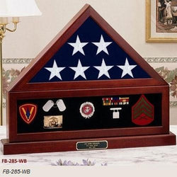 Flag Connections Combination Flag Display Case Shadow Box, Flag medal pedestal