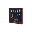 Flag Medal Display Case, Wood Military Flag Medal Shadow Boxes