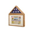 Flag display case - Flag shadow box, flag and medals Case - Fit 3' x 5' or Fit 5' x 9.5' flag