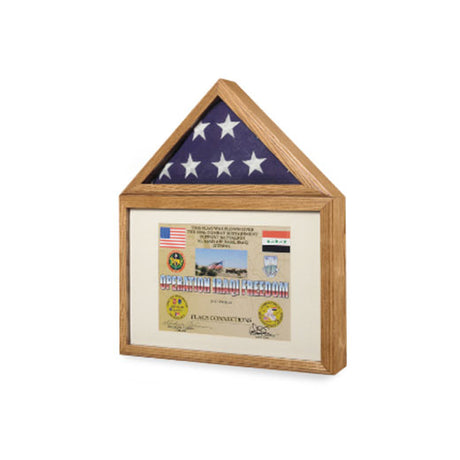 Flag display case - Flag shadow box, flag and medals Case - Fit 3' x 5' or Fit 5' x 9.5' flag