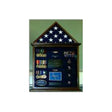 Flag Case, Flag and Badge display cases - Walnut Material, 3' x 5' flag - The Military Gift Store