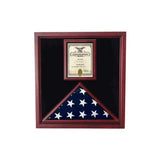 Flag and Document Case - Vertical 8 1/2 x 11 Document - Black Material., Flag and Document Case - Vertical 8 1/2 x 11 Document, The Military Gift Store, Flag and Document Display Case