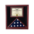 Flag and Document Display Case - fit 3'x5' flag or fit 5'x9.5' flag. - The Military Gift Store
