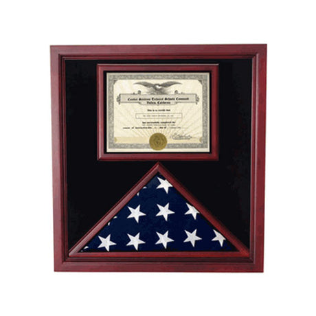 Flag and Document Display Case - fit 3'x5' flag or fit 5'x9.5' flag. - The Military Gift Store