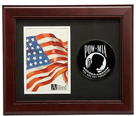Flag Connections POW/MIA Medallion 4-Inch by 6-Inch Portrait Picture Frame