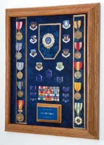 Military shadow box, American made military shadow boxes - Oak. - The Military Gift Store