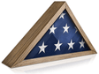 Rustic Flag Case SOLID WOOD Military Flag Display Case for 9.5 x 5 Flag