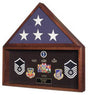 Large Military Flag and Medals Display Case - Cherry, , The Military Gift Store, Air Force flag display cases, Air force Retirement Shadow Boxes (61)