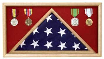Flag Memorial Case - Fit a Flag that was Over a Coffin, , The Military Gift Store, Rectangular Flag case