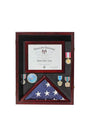 Flag Display Case Pin Medal Shadow Box with Certificate/Letter Holder for 3 x 5 ft Presentation Flag, Flag Display Case Pin Medal Shadow Box with Certificate/Letter Holder, The Military Gift Store, Flag and Document Case
