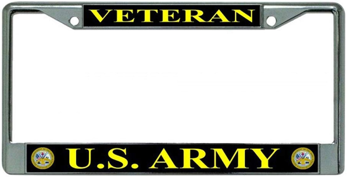 U.S. Army Veteran Chrome License Plate Frame