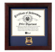 United States Police Officer Certificate of Achievement Frame with Medallion - 8 x 10 inch