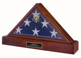 Burial Flag and Pedestal Display Case