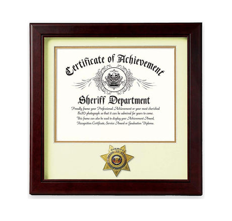 US Sheriff Medallion 8-Inch by 10-Inch Certificate Frame