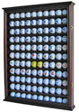 Flag Connections 110 Golf Ball Display Case Wall Cabinet Holder Shadow Box, Solid Wood